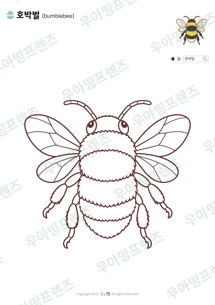 호박벌 색칠공부 도안