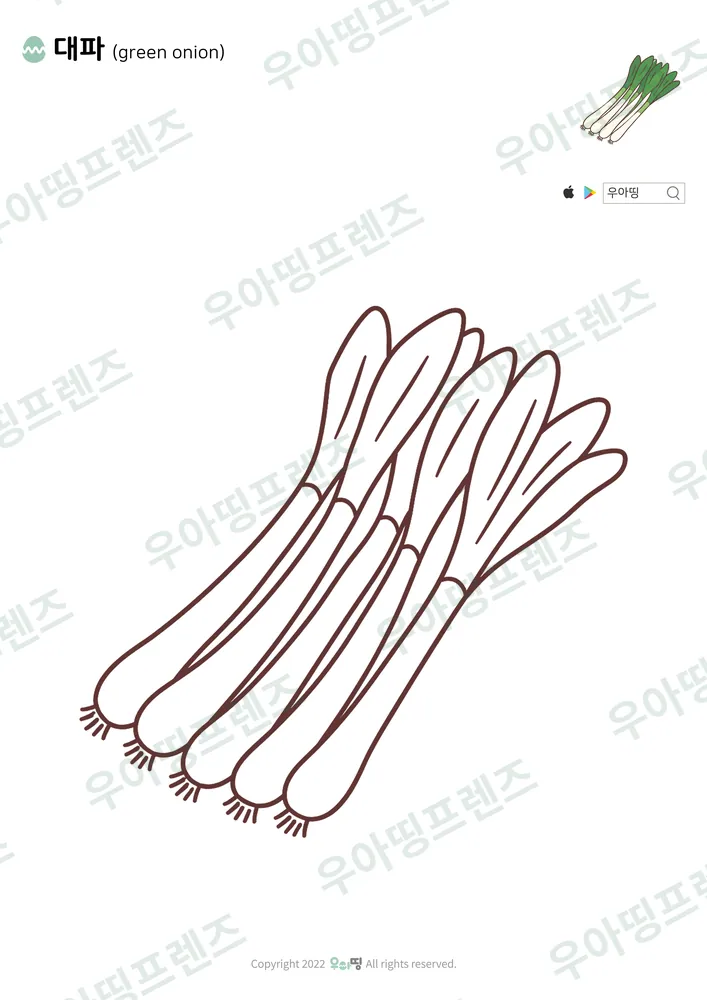 대파 색칠공부 도안