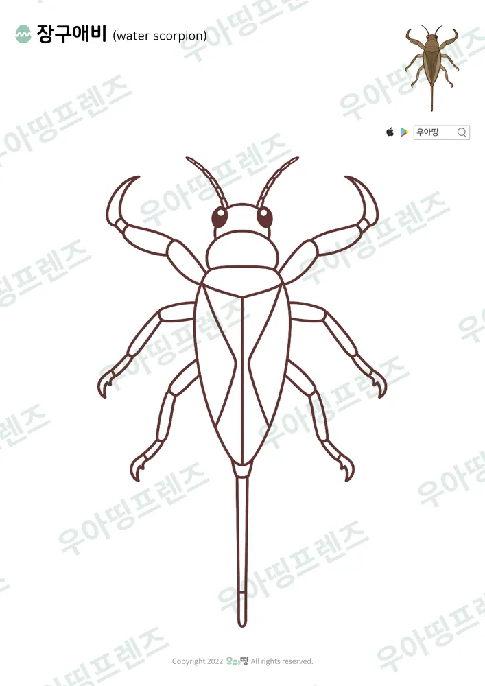 장구애비 색칠공부 도안