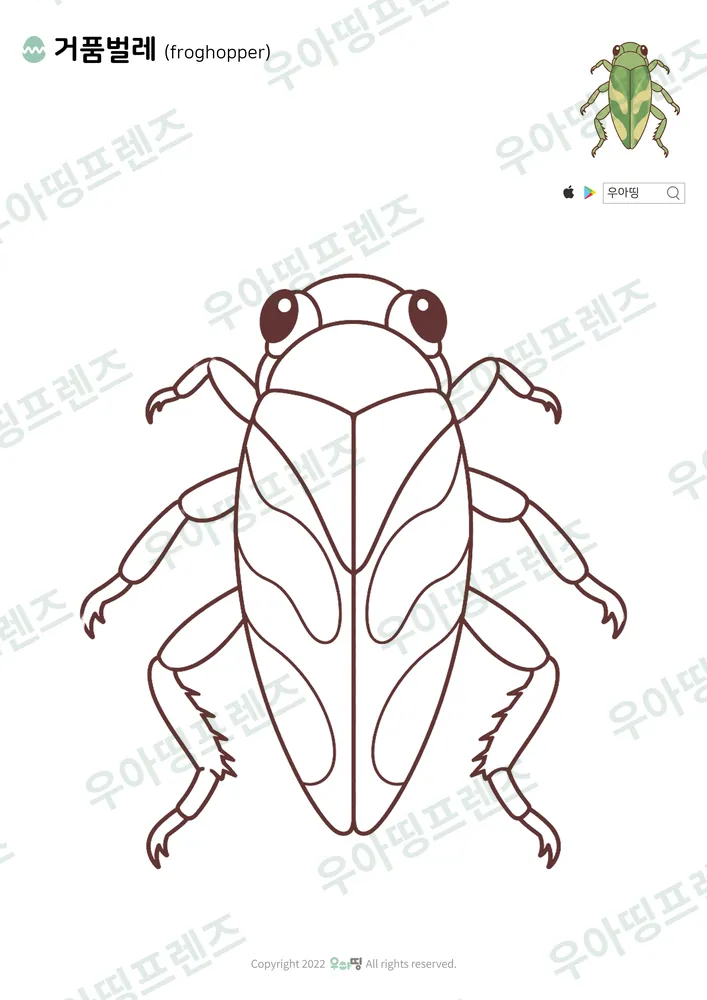 거품벌레 색칠공부 도안
