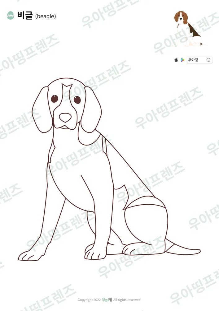 비글 색칠공부 미리보기